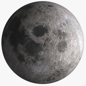 earth moon 3D model