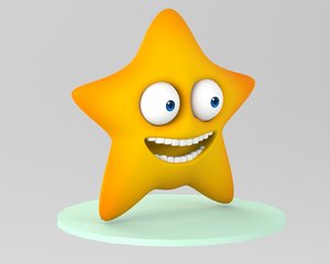 cartoon star 3D model