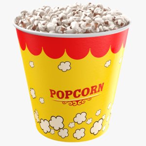 3D real popcorn cup corn