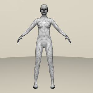 3D female basemesh based