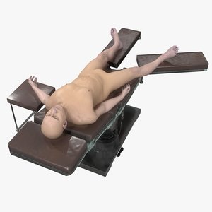 male patient operating table 3D model