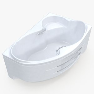 modern bathtub 02 3D model