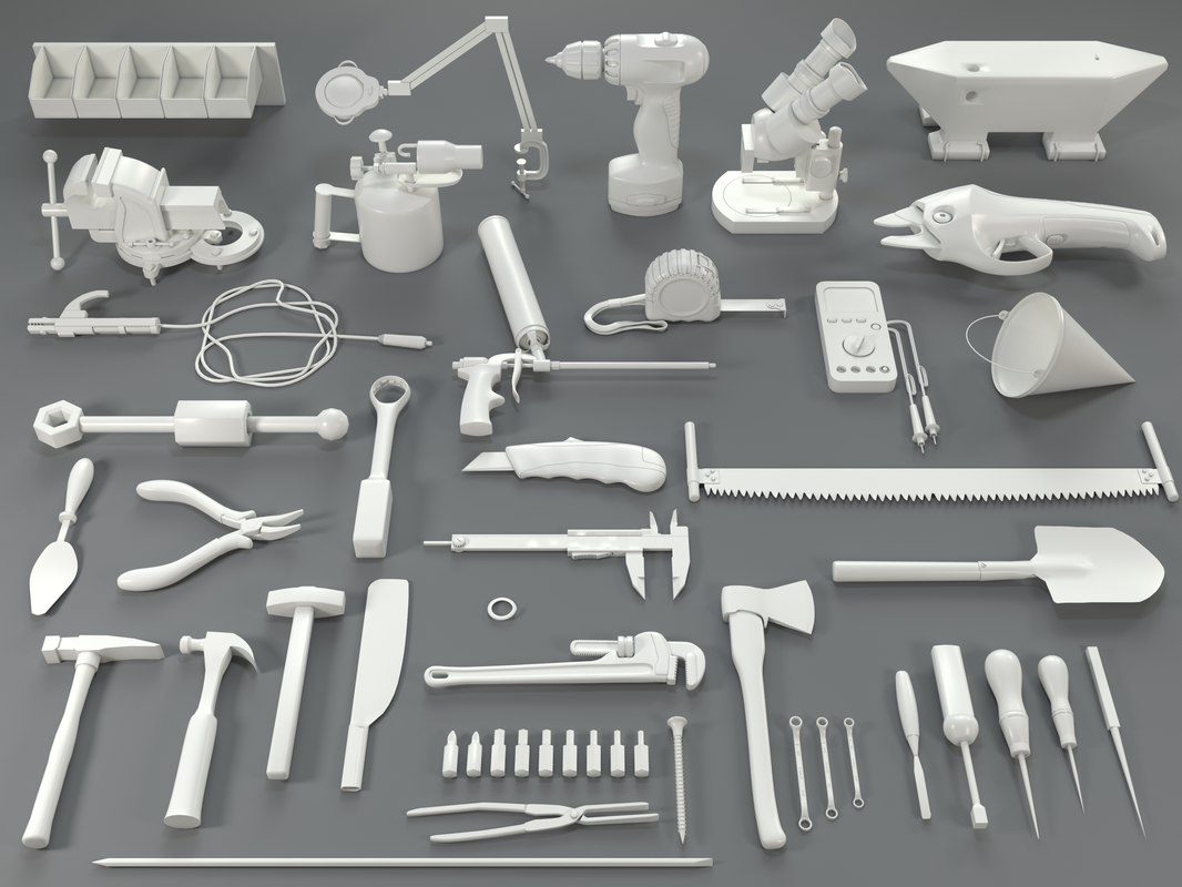 3D tools 40 pieces model TurboSquid 1389403