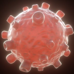 3D model hiv aids virus