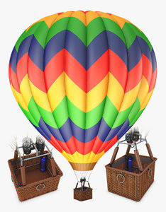 hot air balloon v 3D model