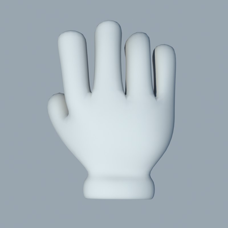 Cartoon glove hand rigged 3D - TurboSquid 1389560