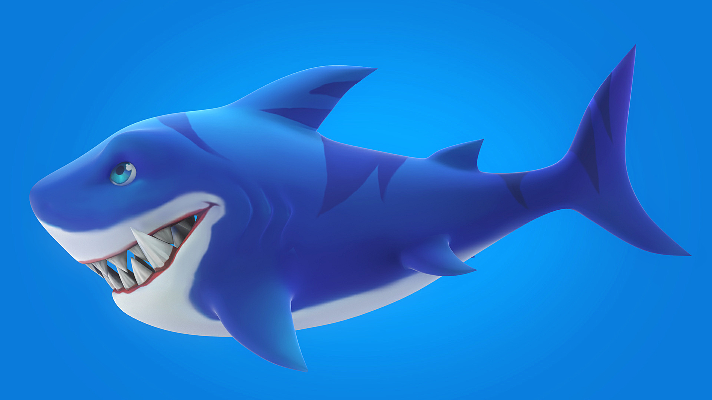 Shark cartoon 3D model - TurboSquid 1389589