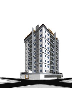 modern apartment building 3D model