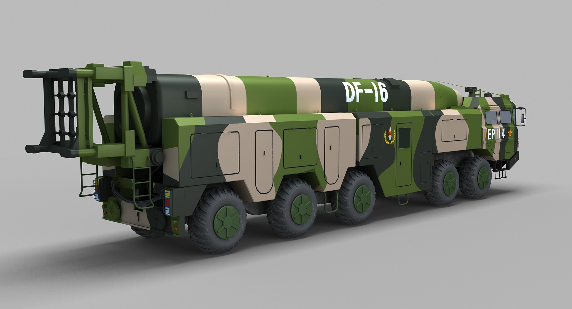 中国东风系列导弹发射器3d模型