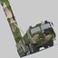 chinese dongfeng series missile launcher 3D model