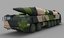 chinese dongfeng series missile launcher 3D model
