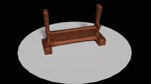 3D model katana stand