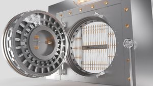 bank vault door 3D model