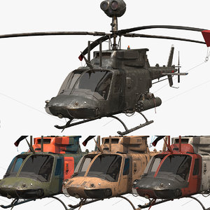 3D cockpit oh-58d helicopter