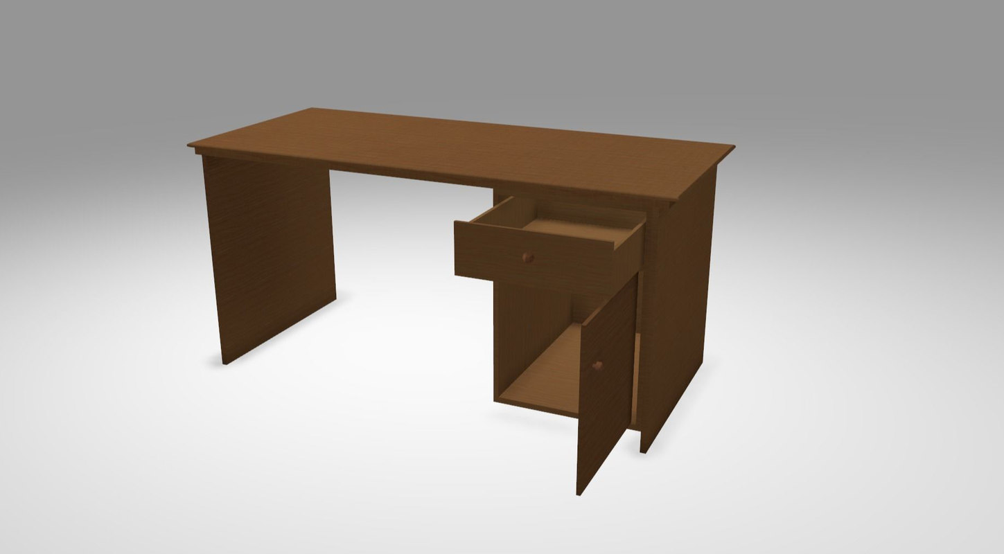  3D  desk  02 model  TurboSquid 1362386