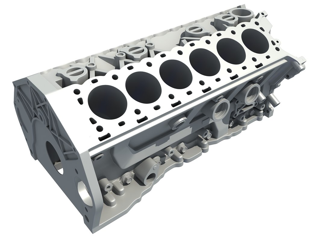 3D v12 engine block model TurboSquid 1390155