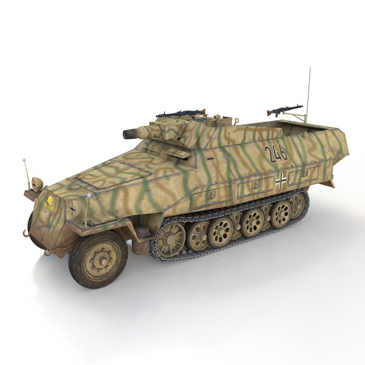 3D sd kfz 251 9 - TurboSquid 1390218