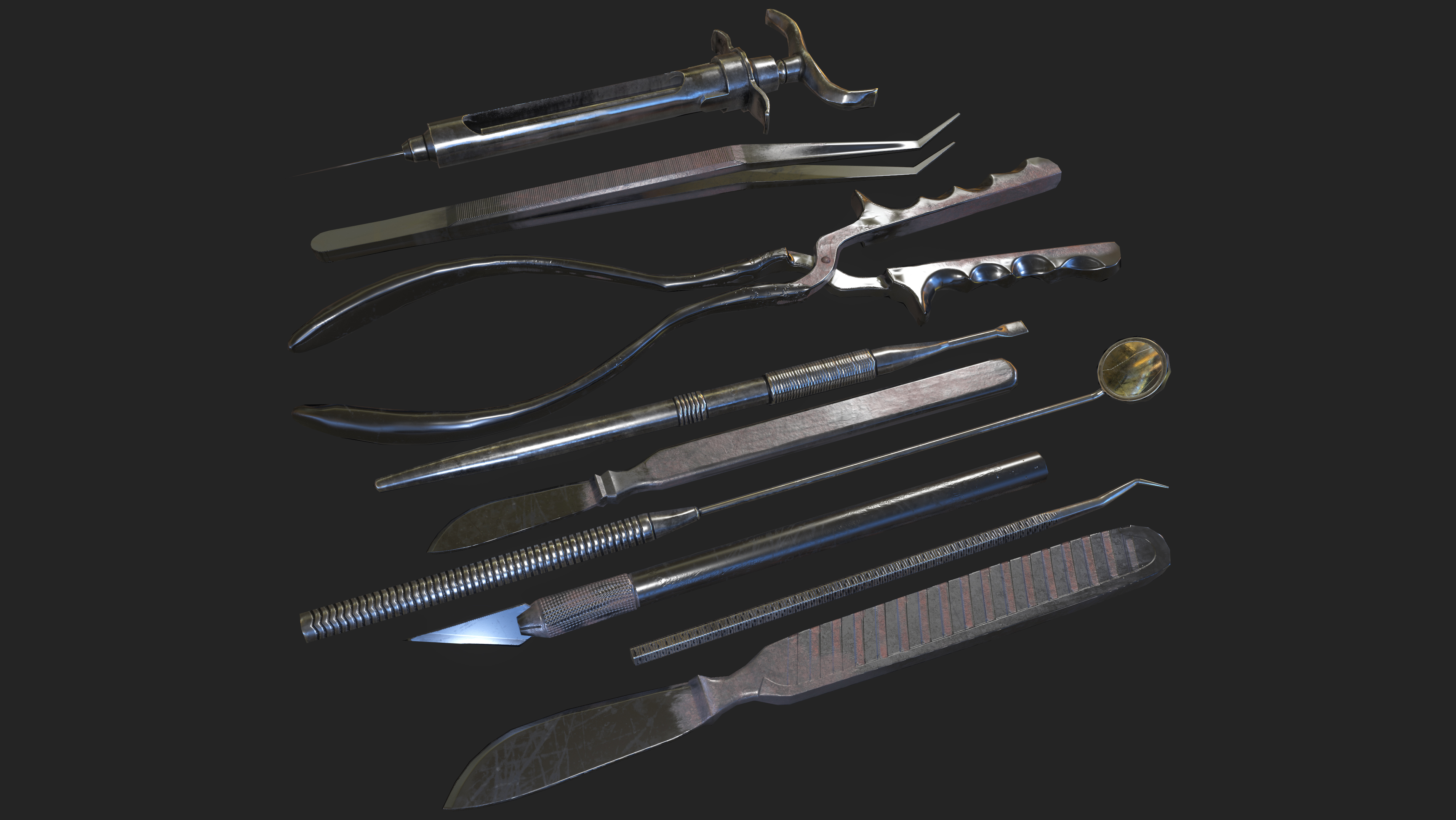 旧医疗工具3d模型