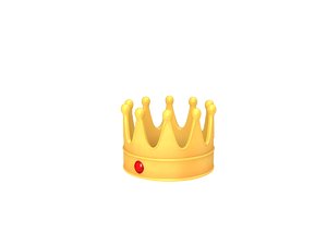 3D king crown