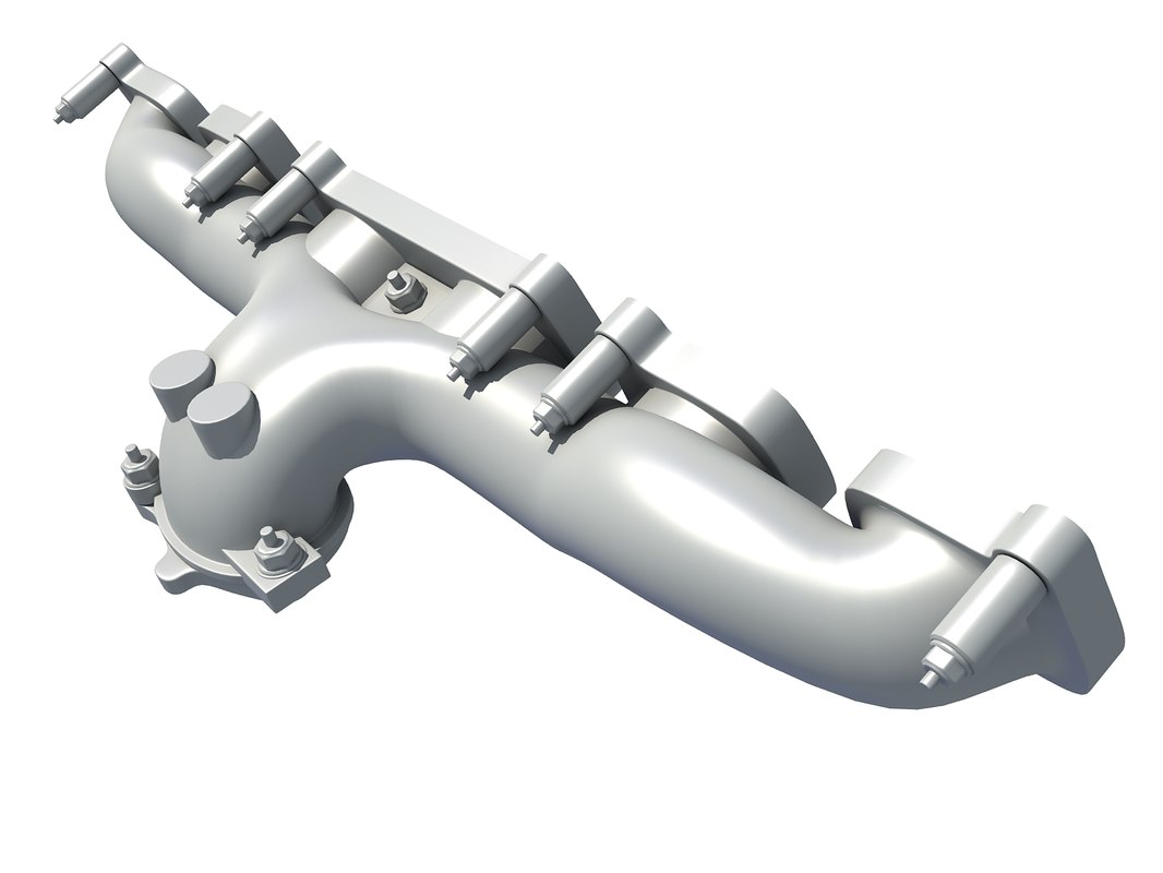 3d Model Exhaust Manifolds V12 Turbosquid 1390250 