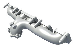 3D model exhaust manifolds v12