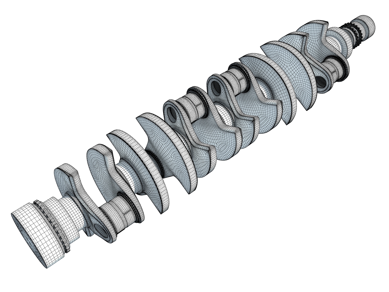 V12 crankshaft engine 3D model TurboSquid 1390242