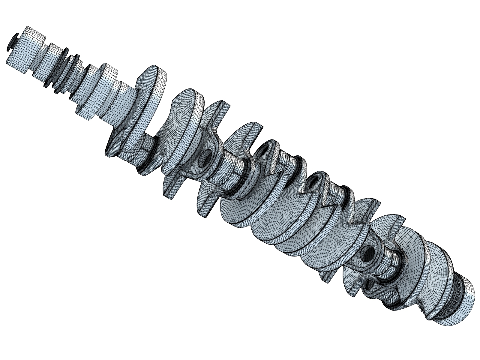 V12 crankshaft engine 3D model TurboSquid 1390242