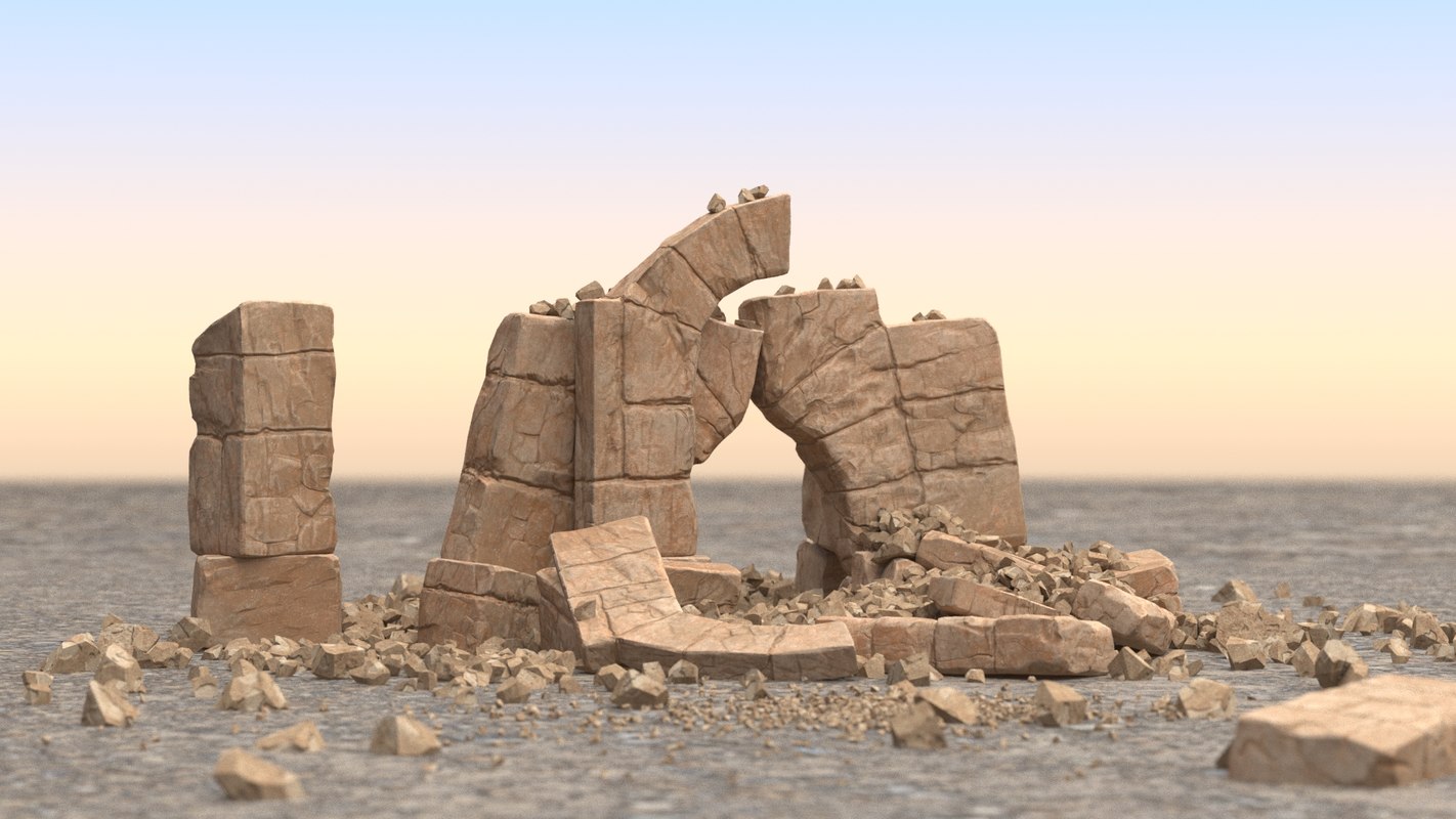 3D old broken arch TurboSquid 1390272
