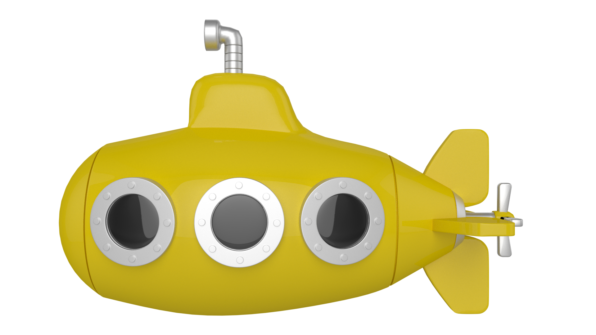 Stylised yellow submarine 3D model TurboSquid 1390360