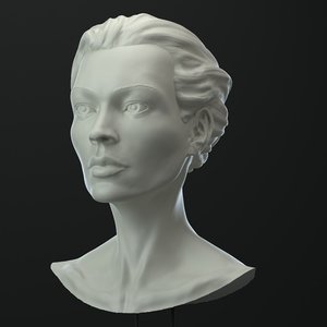 3D female head