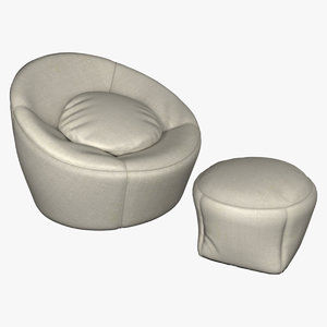 3D armchair minotti capri