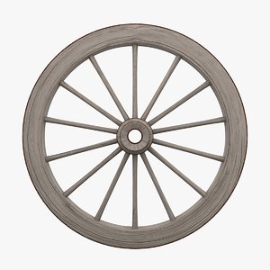 old wagon wheel 3D model