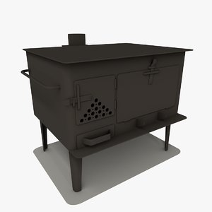 3D model wood stove
