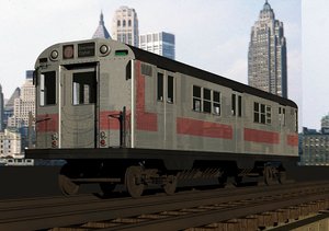 3D redbird subway car - model