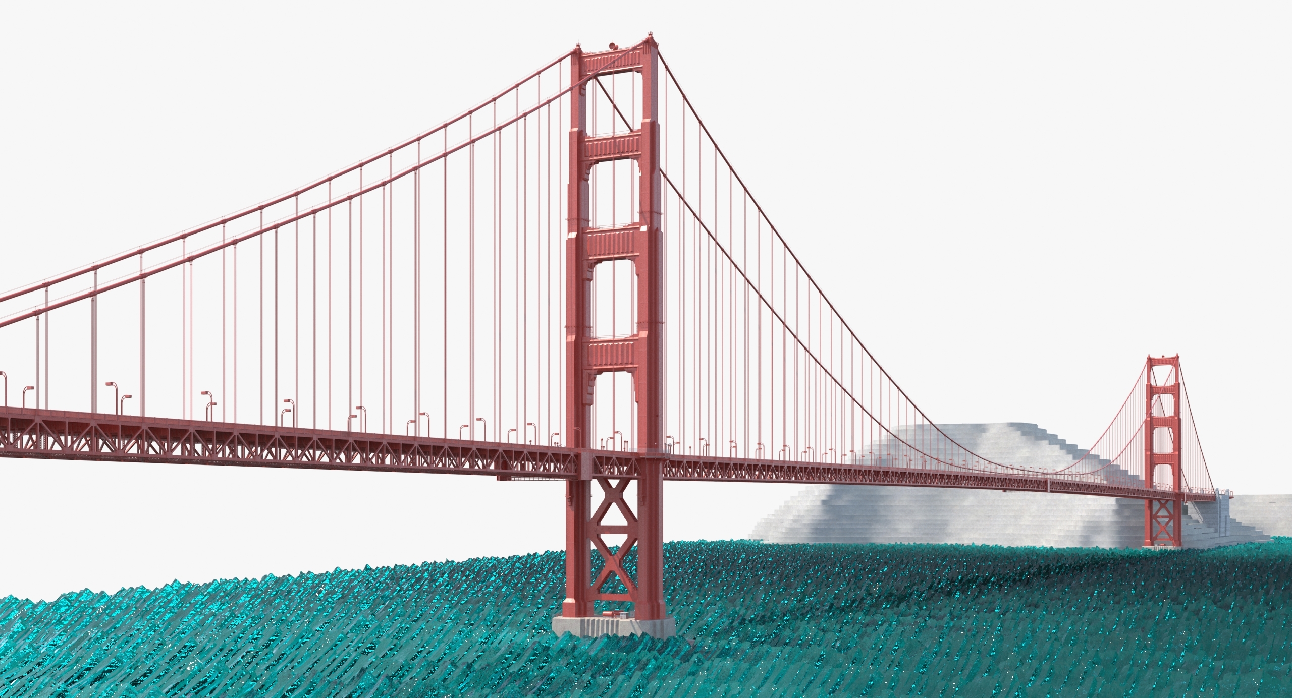 金门大桥环境3d模型