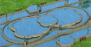 fountain pond fount 3D model