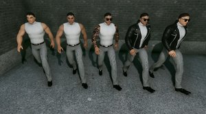 3D hero mafia men - model