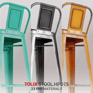 tolix stool hpd75 3D model