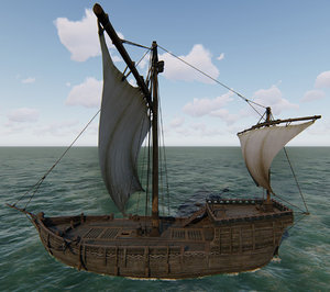 merchant ship 3D model