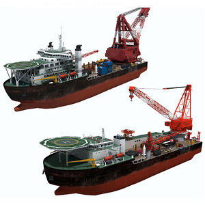 crane ships 3D model