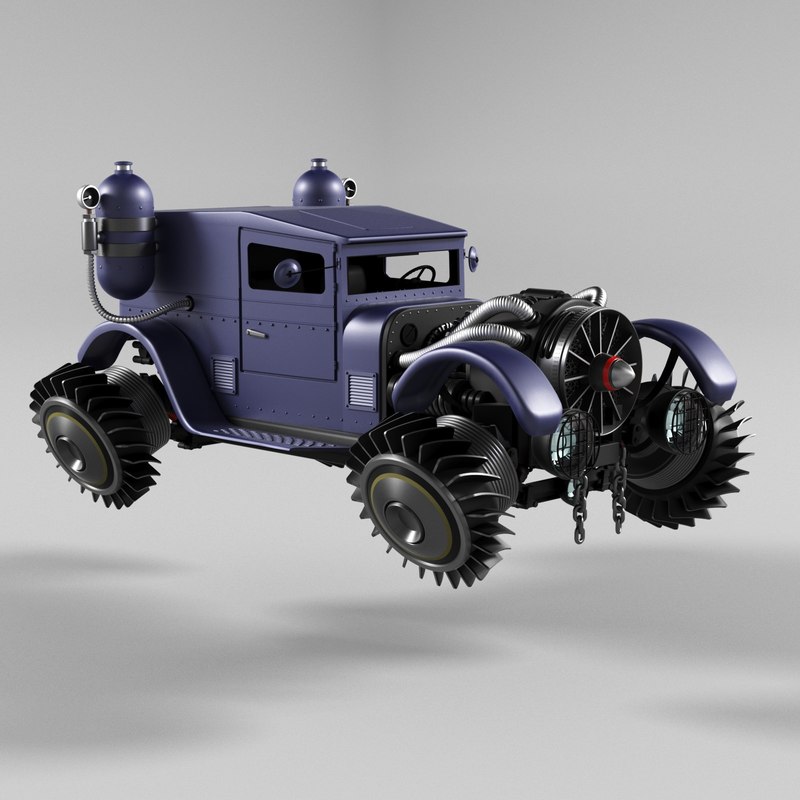 3D steampunk car - TurboSquid 1391387