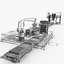 3D model factory interior scene equipment