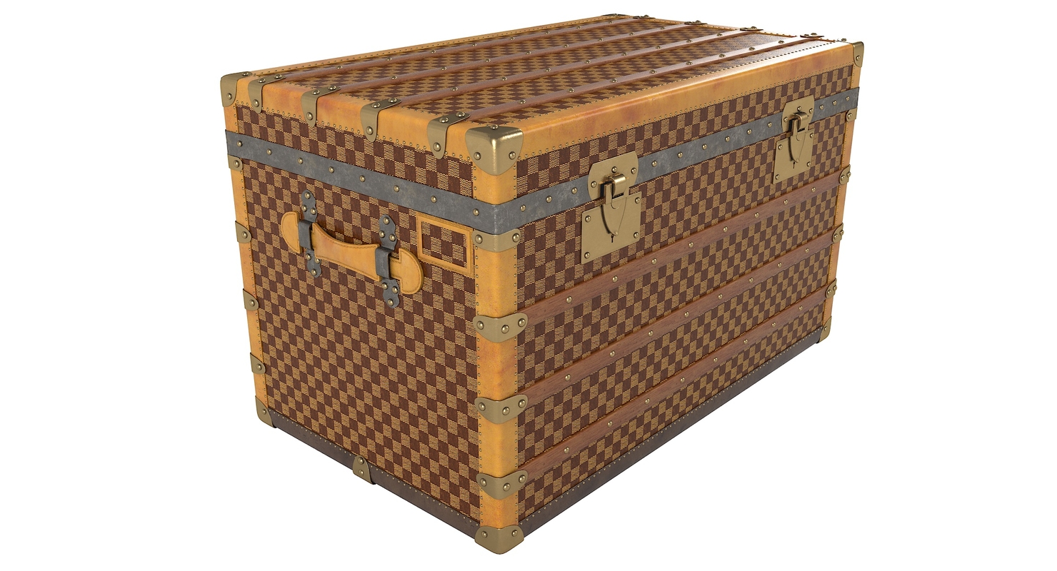 Moynat steamer trunk  1917 3D  model  TurboSquid 1391383