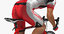 3D model cyclist athlete red suit