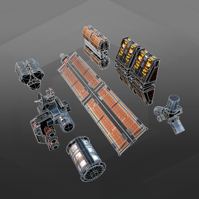 Modules space stations 3D model - TurboSquid 1391429
