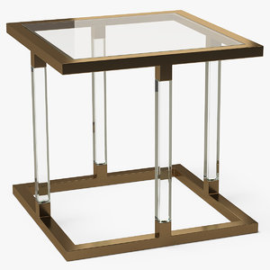 square end table metal 3D model