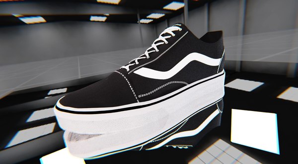 Example vans shoes 3D model 