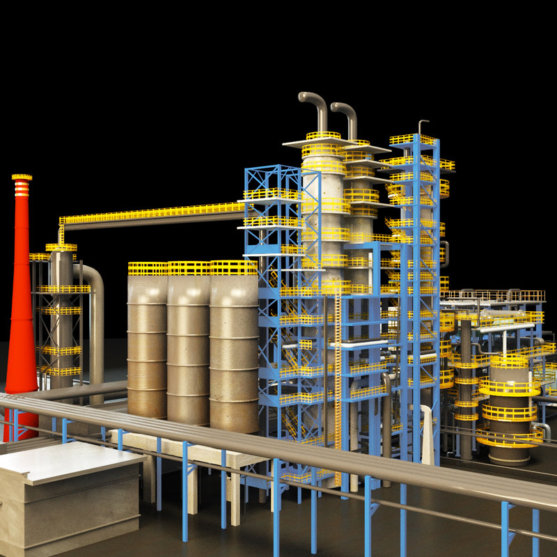 3D chemical plant - TurboSquid 1391735