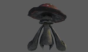 mushroom character 3d model