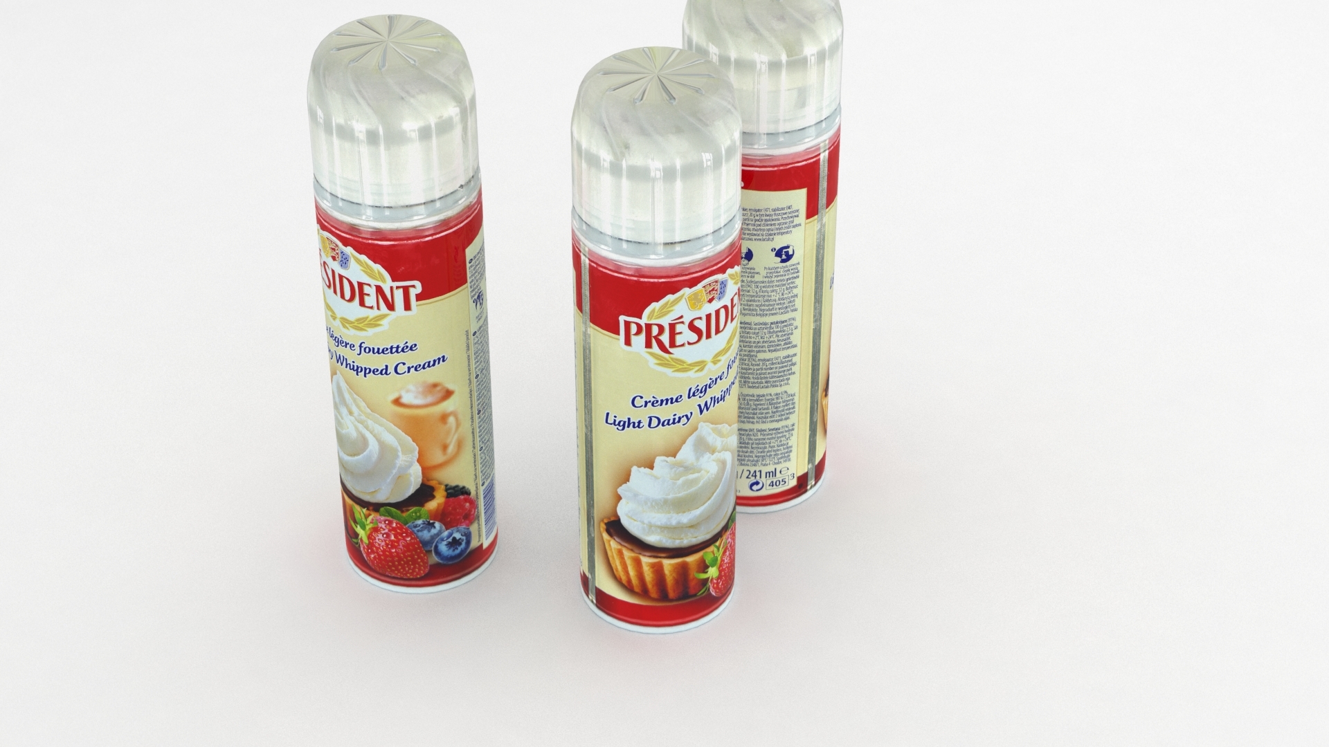 modelo 3d President Light Dairy Crema Batida Lata 250g TurboSquid 1391897